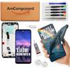 AmComponent - display di ricambio per XIAOMI REDMI NOTE 8 M1908C3 JH JG JI schermo frame nero LCD vetro touch screen | Componente di ricambio con luminosità intensa e risposta al tocco reattiva