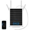 GULZIIYA Router modem 4G LTE alimentato da energia solare | 15W router WiFi solare con slot per scheda SIM, IP66 impermeabile, ripetitore WiFi solare per giardino, fattoria, ranch