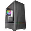 Mars Gaming MC-QUANTUM, Case PC Gaming ATX, Frontale Mesh con Striscia LED ARGB, Vetro Temperato Laterale Completo, 4x ventole FDB 120mm, Supporto Raffreddamento Liquido fino a 240mm, USB-C, Nero