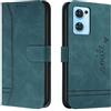 Lihondar Cover per Oppo Find X5 Lite/Reno 7 5G, Custodia Oppo Find X5 Lite/Reno 7 5G Portafoglio, Flip Libro Wallet Case Antiurto Custodia in Pelle PU, Slot per Schede, con Magnetica a Scatto (Verde)