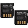 EXTENSILO 2x batteria compatibile con JVC GR-D239, GR-D240, GR-D240E, GR-D240EG, GR-D240EX fotocamera digitale DSLR (700mAh, 7,4V, Li-Ion)
