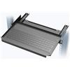 STANDOPIA Vassoio per tastiera con montaggio a rack 1U profondo 23,5 cm | Mensola scorrevole per tastiera per server rack da 19, mensola universale estraibile in metallo con guide scorrevoli, nero
