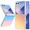 DEVASO Cover per Samsung Galaxy Z Flip 6, Smerigliato Traslucida, Iridescente | Custodia Colorata Smerigliato Antiurto Sottile Silicone TPU Anti-Impronte Case