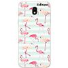 dakanna - Custodia compatibile con Samsung Galaxy J5 2017 in silicone flessibile, disegno [Fenicotteri retrò Vintage], colore [bordo trasparente] Cover in gel TPU per smartphone
