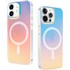 DEVASO Custodia Magnetica per iPhone 12 Pro, Traslucida, Iridescente | Compatibile con MagSafe, Custodia Smerigliato Colorata Smerigliato Antiurto Sottile Silicone TPU Anti-Impronte Case