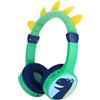 JBUNION Cuffie per Bambini a Forma di Dinosauro, Cuffie Wireless e Cablate con Limitazione Volume 85dB, Microfono Integrato, Archetto Regolabile, Cuffie per Tablet e Aereo, Regalo