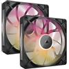 Corsair Icue Link Rx140 Max Rgb Starter Kit - Ventola Per Case - 140 Mm - Nero (confezione Da 2)