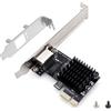 JZK 1 scheda rete Gigabit PCIe, adattatore rete LAN Ethernet RJ45 Gigabit PCI Express 100/1000Mbps con chip RTL8168, adattatore a basso profilo per Win 11/10/8/7, per Linux, per Mac OS, desktop/server