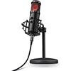GXTrust Trust Gaming GXT 256 Exxo Microfono USB per Streaming con Shock-mount e Filtro Pop, Pattern Cardioide, Microfono per PC, PS4, PS5, Vlog, Podcasting - Nero