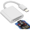 Kefiany Lettore di schede SD microSD TF Lightning Adattatore Trasferimento dati Cavo Fotocamera Backup Archiviazione per Apple iPhone 14 13 12 11 Pro Max Plus X XS XR SE 7 8 per Apple iPad Air Mini