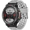 SkyBand Traspirante Sport Silicone Classica Cinturino Compatibile per Smartwatch Amazfit T-Rex 2 (Grigio)