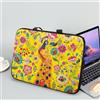 ENEN Custodia Borsa per Laptop, per 13-15,6-17 Pollici Computer Portatile, Motivo di Pavone Custodia Protettiva PC Impermeabile Sleeve per Laptop con Manici (Giallo,17 Pollici)