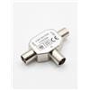 Tûche Splitter TV Coassiale 2 Vie (0-1000 MHz) - Partitore e Sdoppiatore Segnale Antenna Digitale Terrestre DVB-T2 - Adattatore Coassiale Compatto in Metallo Pressofuso