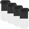 Cabilock 4 pezzi autoadesivi durevoli in silicone antipolvere per porta di ricarica micro USB, tappi di protezione antipolvere compatibili con telefoni Android, facile installazione e