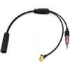 Wxuiqaz Splitter DAB compatibile con antenne per auto Blaupunkt, Pioneer, Clarion e Alpine, cavo antenna da SMB a DIN maschio, connettore amplificatore di segnale radio FM/AM per DAB, DAB+ e DMB-A