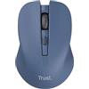 Trust Mydo Mouse Wireless Silenzioso, 82% Plastica Riciclata, 1000-1800 DPI, Microricevitore USB, RF 2.4GHz, per Mano Sinistra e Destra, Mouse Senza Fili per PC, Computer, Laptop, Mac - Blu