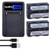 DuraPro 2 batterie NP-FM500H + caricatore USB LCD per Sony a99, a77, a58, a57, a65, a68, a200, a300, a350, a450, a500, a550, a560, a700, a850, a900 telecamere