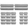 Plmvhpb 24 pezzi di per PC scheda madre pettine 24pin 8pin 6pin pettine per per computer Gesleeved Up a 3,4 mm, nero