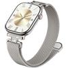 Fullmosa Cinturino Milanese per Apple Watch 40mm 42mm Serie 12 11,Starlight | Chiusura Magnetico Regolabile Diamante Sottile Elegante Cinturini Acciaio da Donna per iWatch SE3/2 Serie 10 9 8 7 6 5 4 41mm