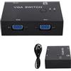 Mimdixy Switch 2 in 1 out Vga Audio Video Switcher Box, Convertitore Host Multicomputer, Splitter Amplificatore per Condivisione, Convertitore Multi-host per Computer Pc Laptop Desktop Monitor Hdtv Display