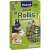 Vitakraft Rollis - Cibo complementare per roditori, con erba di luzerna e erba di prato, supporta la digestione e l'abrasione dei denti, senza aggiunta di zucchero e cereali (1 x 500 g)