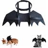 XUKZIMA Costume da Pipistrello per Cane e Gatto, 1 pz Taglia S (40 cm), Ali Leggere e Fasce Antistrappo, Abbigliamento Halloween Confortevole per Festa e Photo Session