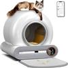 ogngint Lettiera autopulente per gatti, controllo automatico tramite app, design salvaspazio, monitor sanitario/65 L + 9 L, grande capacità con tappetino