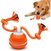 Dongcill Pallina Interattiva per Cani,con Corda & Canto degli Uccelli,Smart Rotating Giochi Cane,3 Modalità,Resistente Ricaricabile,Palla Giocattolo per Cani per Cani di Piccola, Media e Grande Taglia