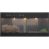 RUETERY Terrario 80 x 40 x 40 cm, terrario rettile con doppio termostato, 3 attacchi E27 e display LCD per lucertole, serpenti, barba