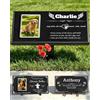 longnili Lapide commemorativa Personalizzata con Foto, lapide su Misura | per cani e gatti, lastra tombale personalizzata e monumento resistente alle intemperie per il giardino