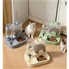 Generic Mangiatoia automatica 2 in 1 per animali domestici e distributore d'acqua, contenitore trasparente visibile, design rimovibile facile da pulire, adatto per gatti di piccola taglia o alimentazione