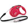 FLEXI Croci Flexi New Classic Cord - Guinzaglio per cani allungabile, taglia S fino a 12 kg, lunghezza 8 Metri, Nero