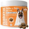 natuva pets Olio di Salmone per Cani 100% Naturale - Omega 3 (EPA e DHA) | Salmone Premium e Alghe, con Biotina, Zinco e Vitamine C ed E - Pelo, Pelle, Sistema Inmunitario, Prurito - 120 Masticabili