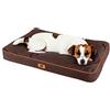 Ferplast Cuccia Ortopedica per Cani Media Materassino per Cani Impermeabile e Antigraffio Cuccia Morbida Polo, 80 x 50 x h 8 CM, MARRONE