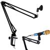 WEB world electronic business Supporto da Tavolo Regolabile per Microfono Altezza Max 75cm Braccio Solido