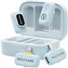 Hollyland Lark A1 Combo - Microfono wireless con USB-C RX + Lightning RX + custodia di ricarica, colore: azzurro cielo
