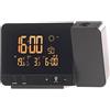 infactory Stazione meteo wireless con sveglia a proiezione, sensore esterno e USB, nero