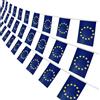 SEMINISMAR Bandiera Unione Europea,Catena Con Bandiera Europea,Bandiera Nazionale Europea,Per Bar,Club Sportivi,Celebrazione Eventi,Ghirlanda 6 Metri 20 Bandiere Europa,14 X 21cm