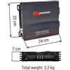 EvoTuning Renegade EvoTuning Amplificatore Monocanale per Auto Classe D 1200W Max 4/2/1 Ohm Stable
