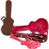 Gator CASES - Custodia Rigida per Chitarra Semi‑Hollow 335 in Compensato con Esterno Marrone, Interno Plush Magenta, Maniglia Imbottita e Serrature (GW‑335‑BROWN)