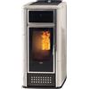 KLOVER - Termostufa Idro PELLET kw.25 RISCALDAMENTO VENTILATA BELVEDERE 28 BV28-AVAL colore AVORIO LUCIDO