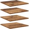 Générique Scaffale per libri, 4 pezzi, 40 x 40 x 1,5 cm, colore: Marrone | Legno di ingegneria solido, design minimalista, montaggio facile a 2 persone, richiede staffe non incluse