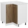 Vicco Mobile ad angolo cucina R-Line, Rovere artigianale, 75.6 cm | Collega due lati della cucina · Piano di lavoro incl. · Piedini regolabili in altezza · 1 Ripiano · 1 Anta