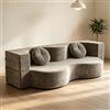 Whsmke Divano Letto In Tessuto Compresso, Divano Letto Pieghevole 2 In 1 Per Soggiorno, Camera Da Letto, Ufficio, Doppi Posti, Comodo Divano Salvaspazio(Gris,150cm*100cm)