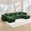 Comfymod Divano modulare a U senza telaio,divano componibile per soggiorno,schiuma 32D ad alta densità,seduta profonda,rivestimento in poliestere morbido,base antiscivolo,colore Verde