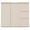 IDMarket - Mobiletto da bagno TOMI con armadietto e 3 cassetti beige
