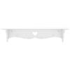 Aurikall Scaffale decorativo da appendere alla parete intagliato bianco, appendiabiti dal design cavo, espositore galleggiante multiuso