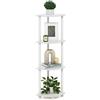 Furinno TURN-N-TUBE Scaffale Angolare, Libreria a 4 ripiani, Scaffali Espositivi con Ripiani a Giorno, per Organizzare e Riporre Oggetti, Soggiorno, Ufficio, Garage, Bianco