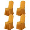 BUAOGDVG Gonna Parson Fodere for sedia rimovibili elasticizzate in spandex lavabile | Fodera protettiva for sedia attrezzata for cene, feste, cerimonie(Gold,4)