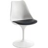 Vente-unique - Sedia Xafy - L 49cm x P 56.5cm x H 82cm - polipropilene - nero